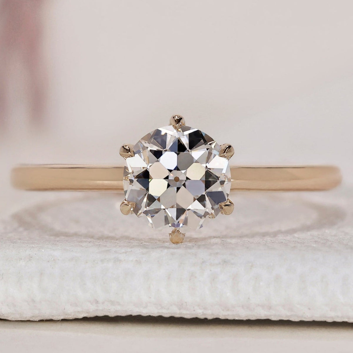 Round Diamond Engagement Ring - Old European Cut