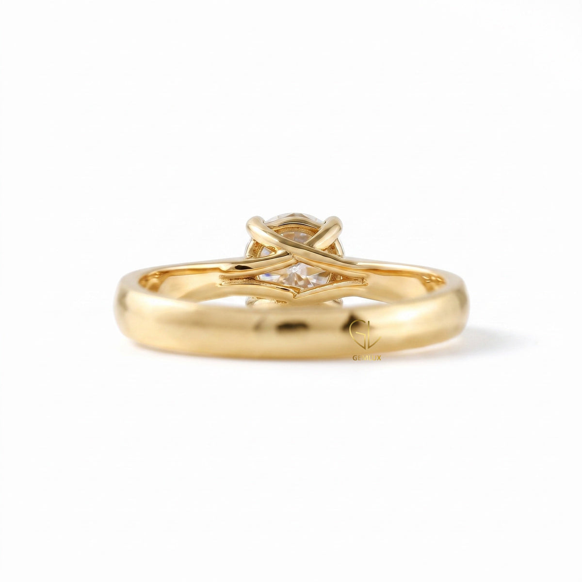 1 Carat Round Cut Lab Grown Pinch Style Soliraire Ring