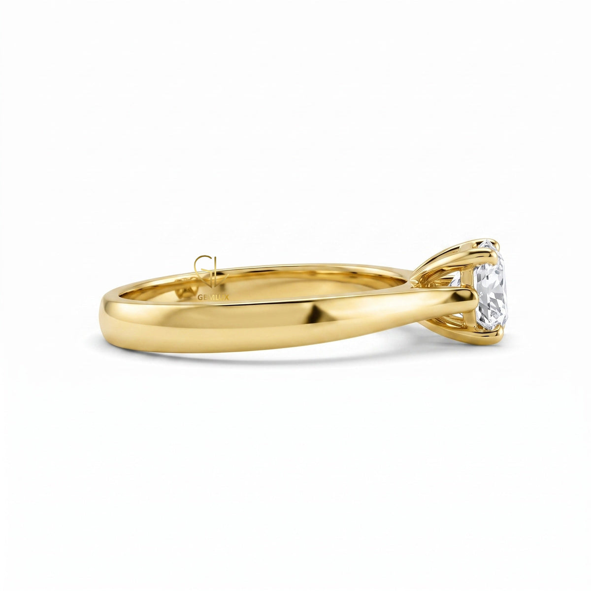 1 Carat Round Cut Lab Grown Pinch Style Soliraire Ring
