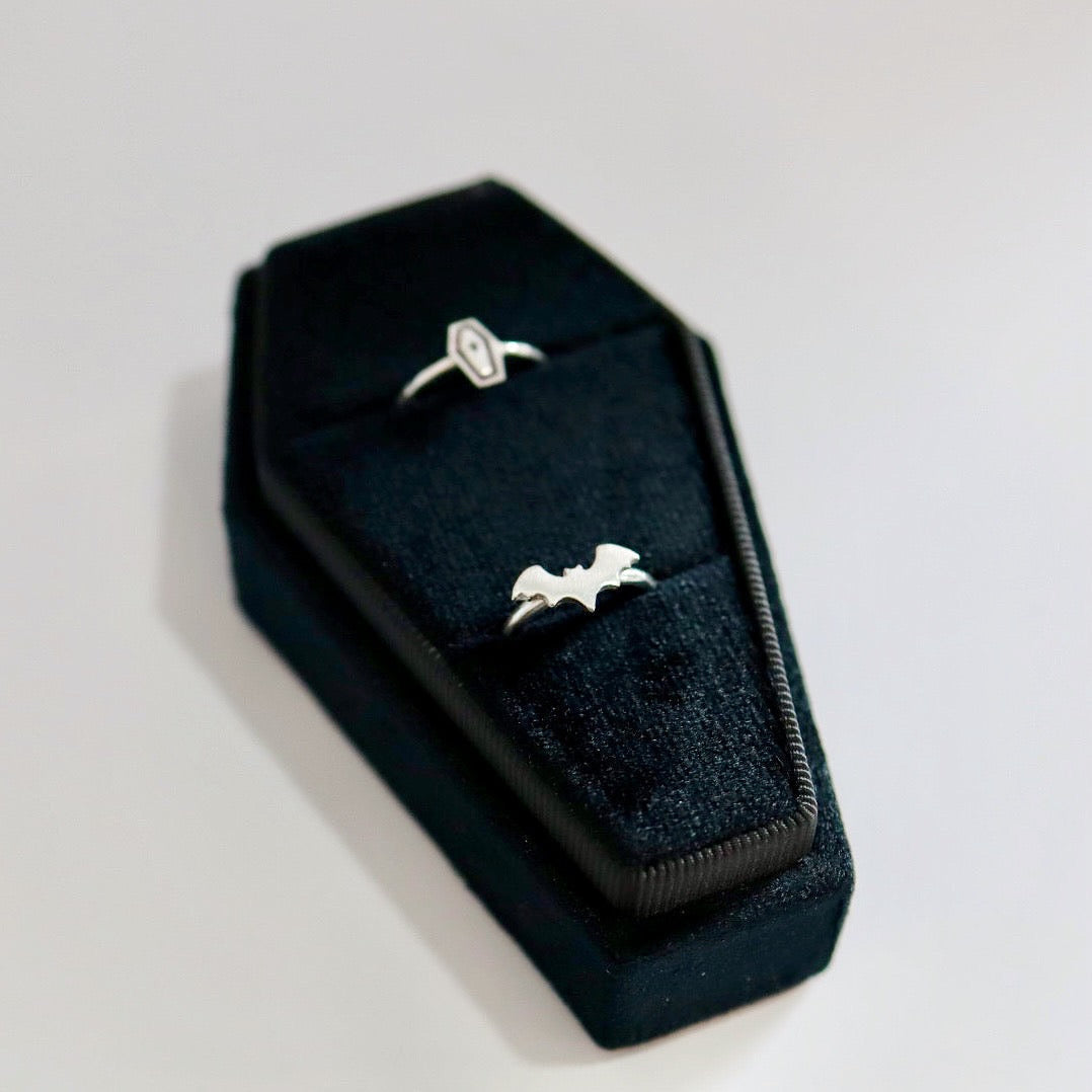 Mini Coffin Velvet Jewelry Box