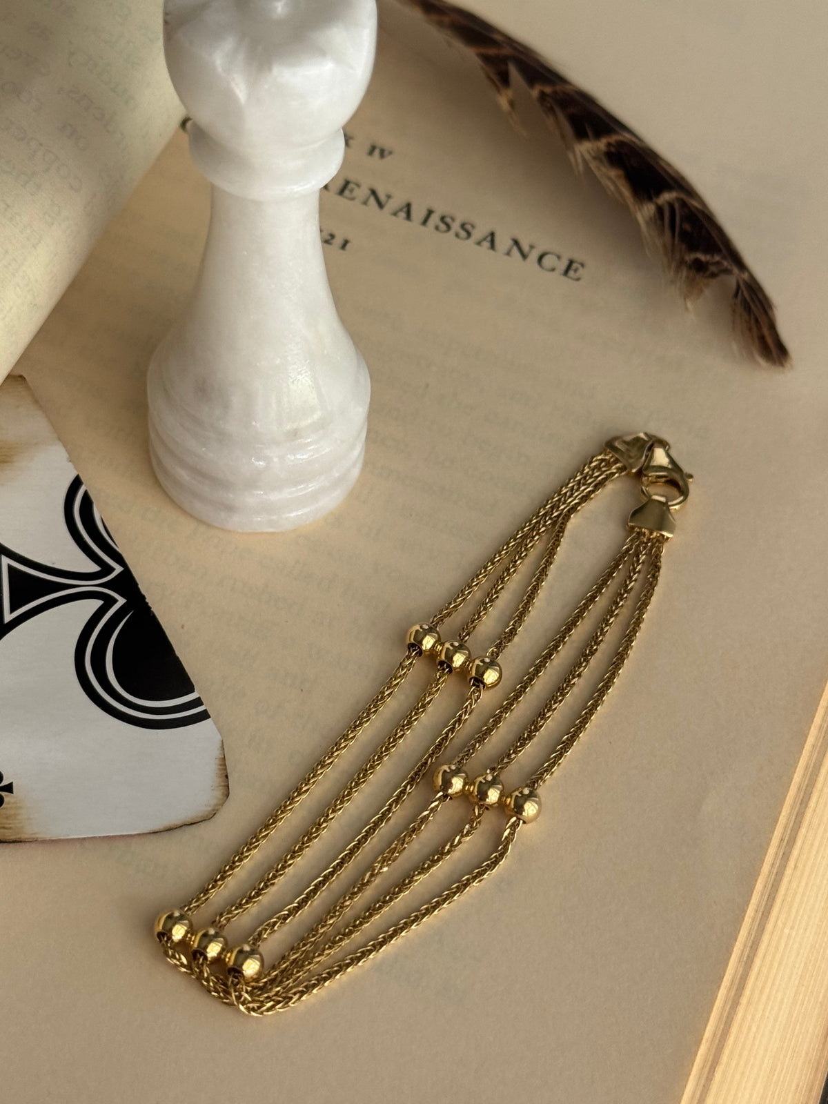 Estate 14k Triple Rope Bracelet