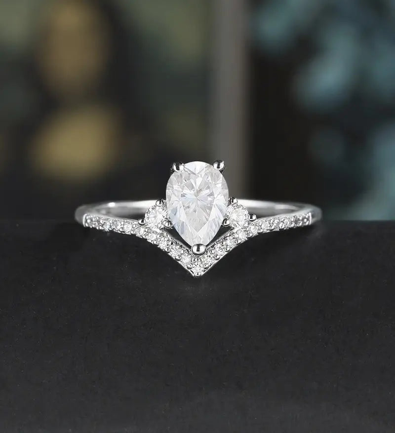 10K/14K/18K Solid Gold Moissanite Engagement Ring Oval Sterling Silver Diamond Ring Anniversary Wedding Promise Ring Vintage Bridal Ring For Her