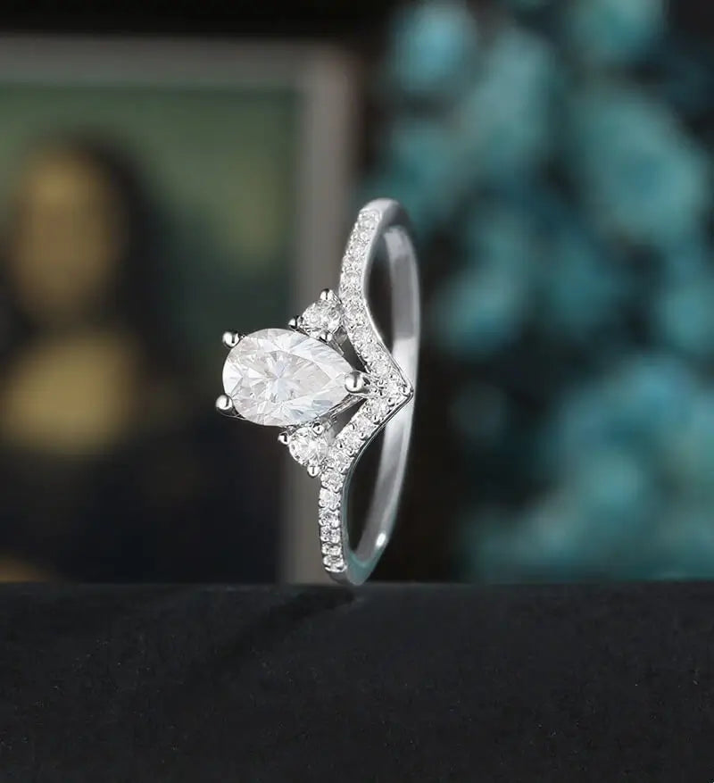 10K/14K/18K Solid Gold Moissanite Engagement Ring Oval Sterling Silver Diamond Ring Anniversary Wedding Promise Ring Vintage Bridal Ring For Her