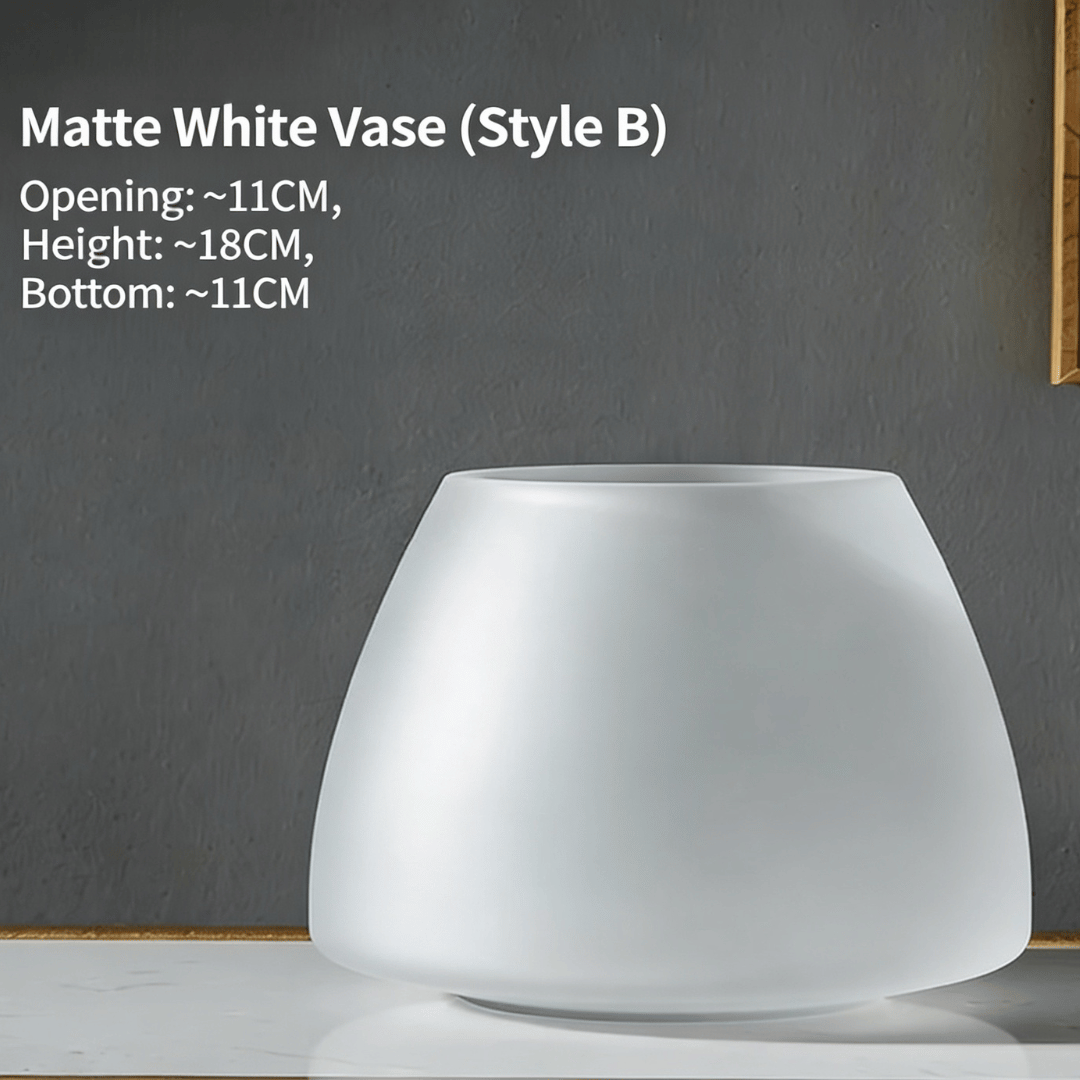 Frosted Glass Vase Collection