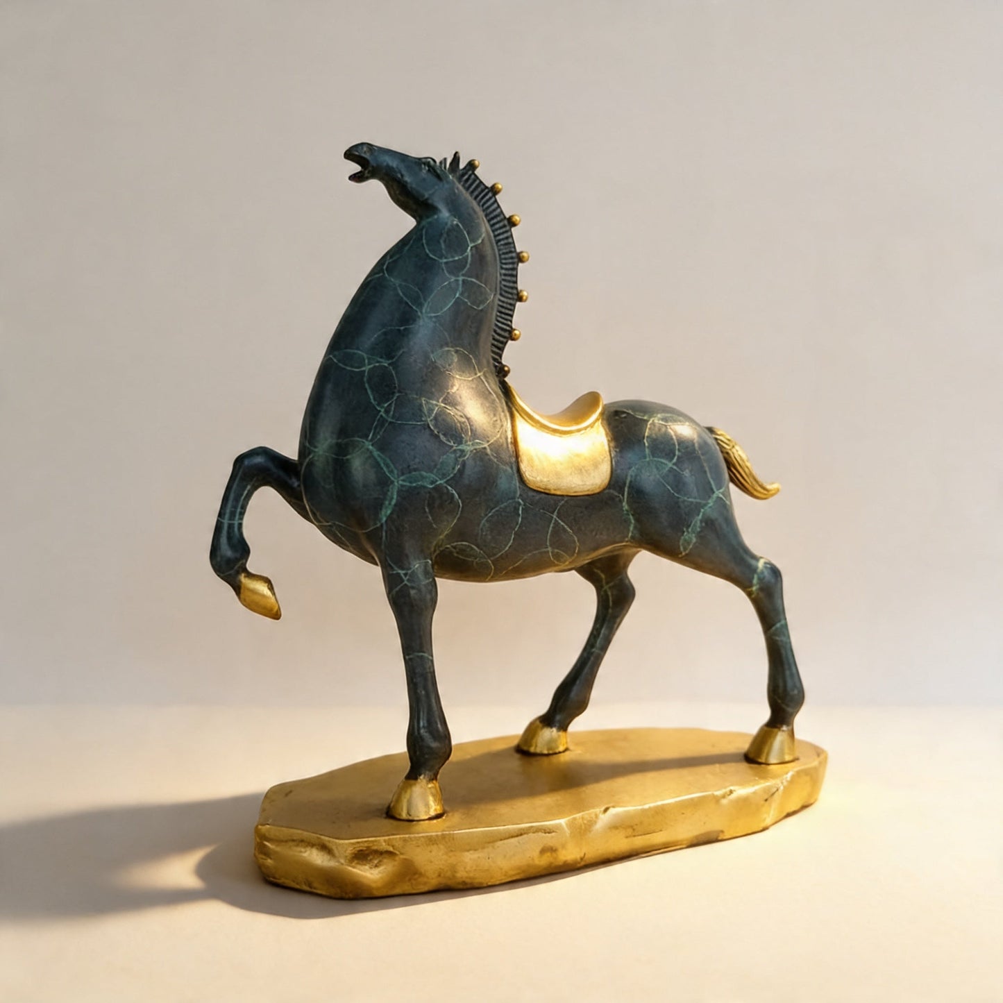 THE STEED | Hand-Painted Bronze Equestrian Sculpture