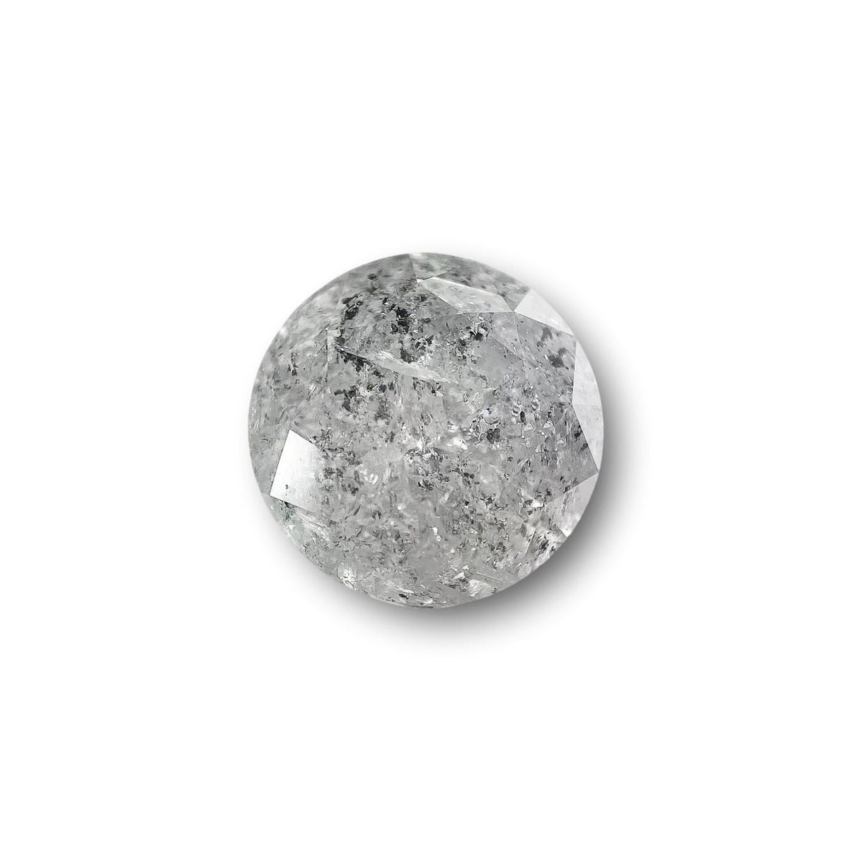 2.78ct | Salt & Pepper Round Shape Brilliant Cut Diamond