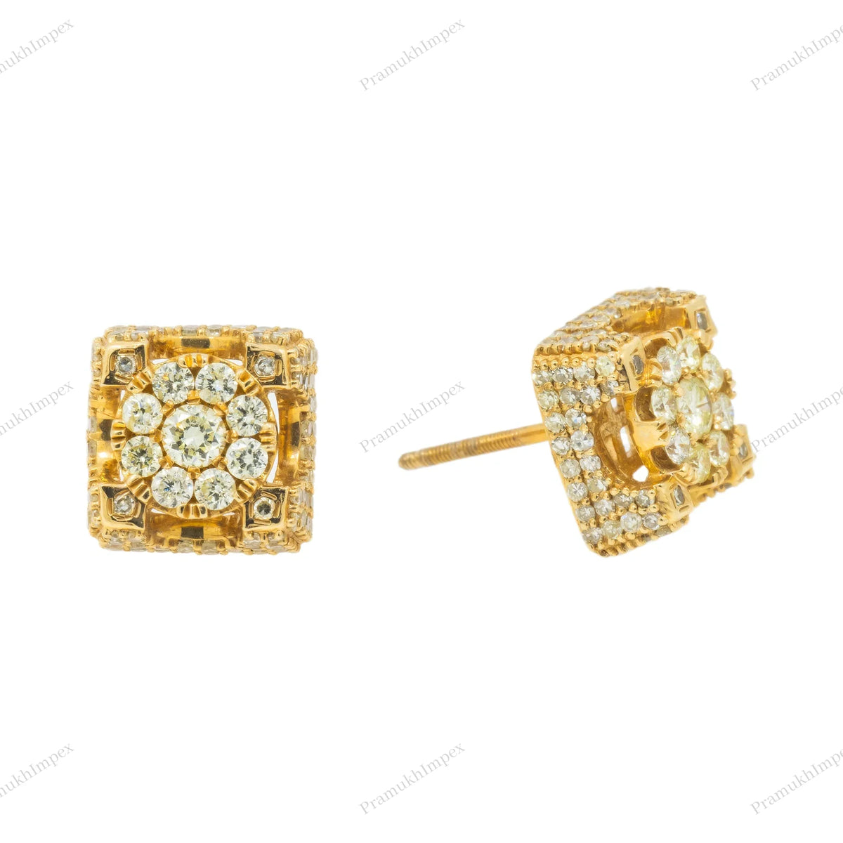 925 Sterling Silver Moissanite Diamond Hip Hop Earring