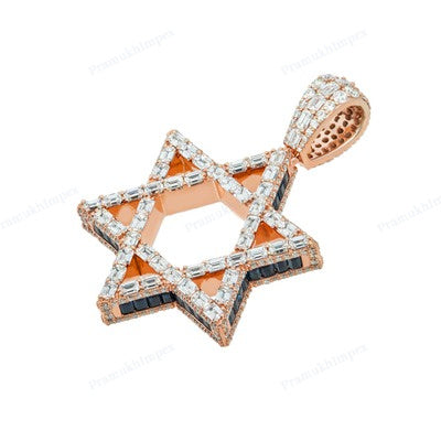VVS Moissanite Diamond Sterling Silver Star Pendant