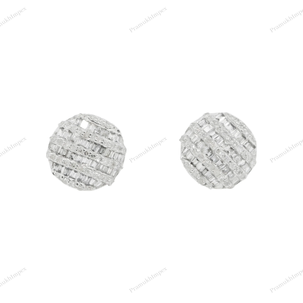 Small and Tiny Circle Shape Silver Earring
