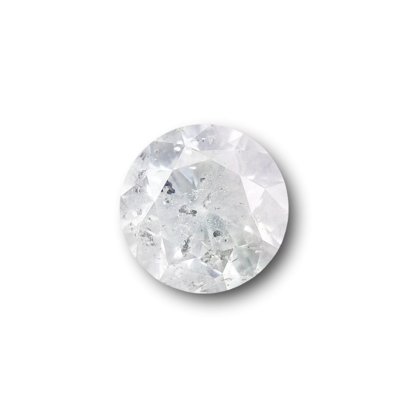 2.13ct | Salt & Pepper Round Shape Brilliant Cut Diamond
