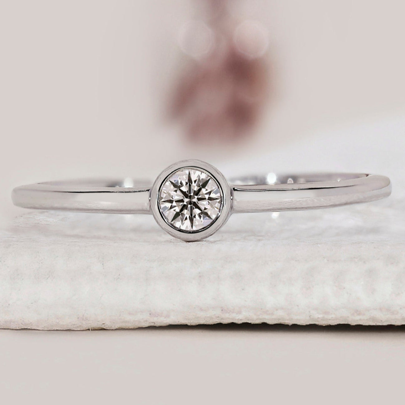 Round Cut Solitaire Diamond Ring