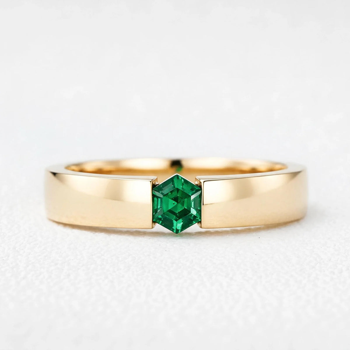 Arthur’s Legacy | Hexagon Emerald Tension Set Men‘s Band