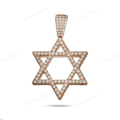 VVS Moissanite Diamond Sterling Silver Star Pendant