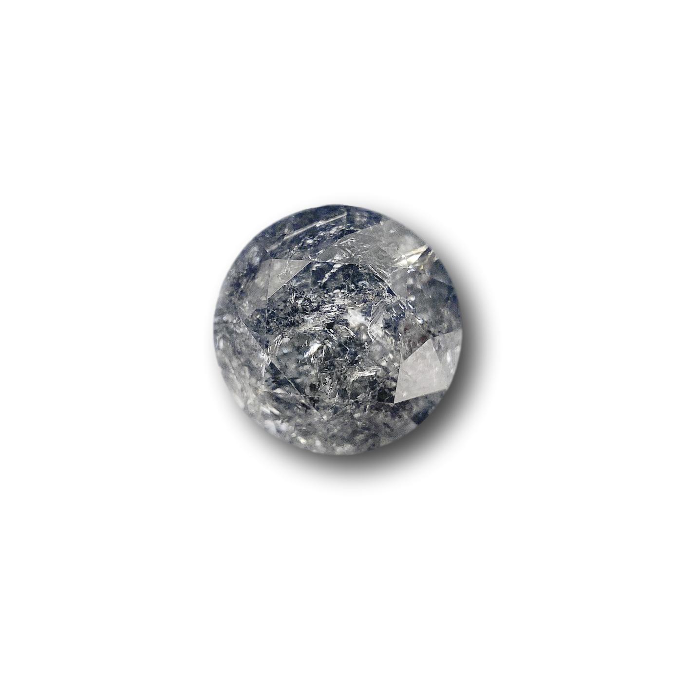 2.27ct | Salt & Pepper Round Shape Brilliant Cut Diamond