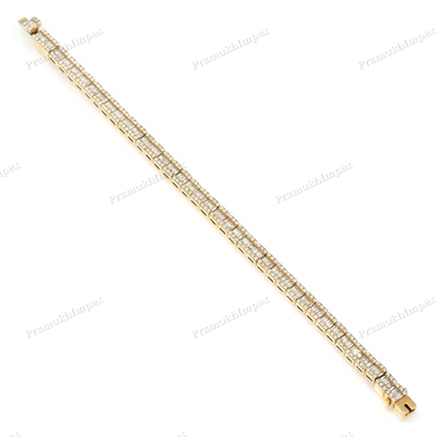 8” inch Moissanite 925 Silver Baguette Bracelet