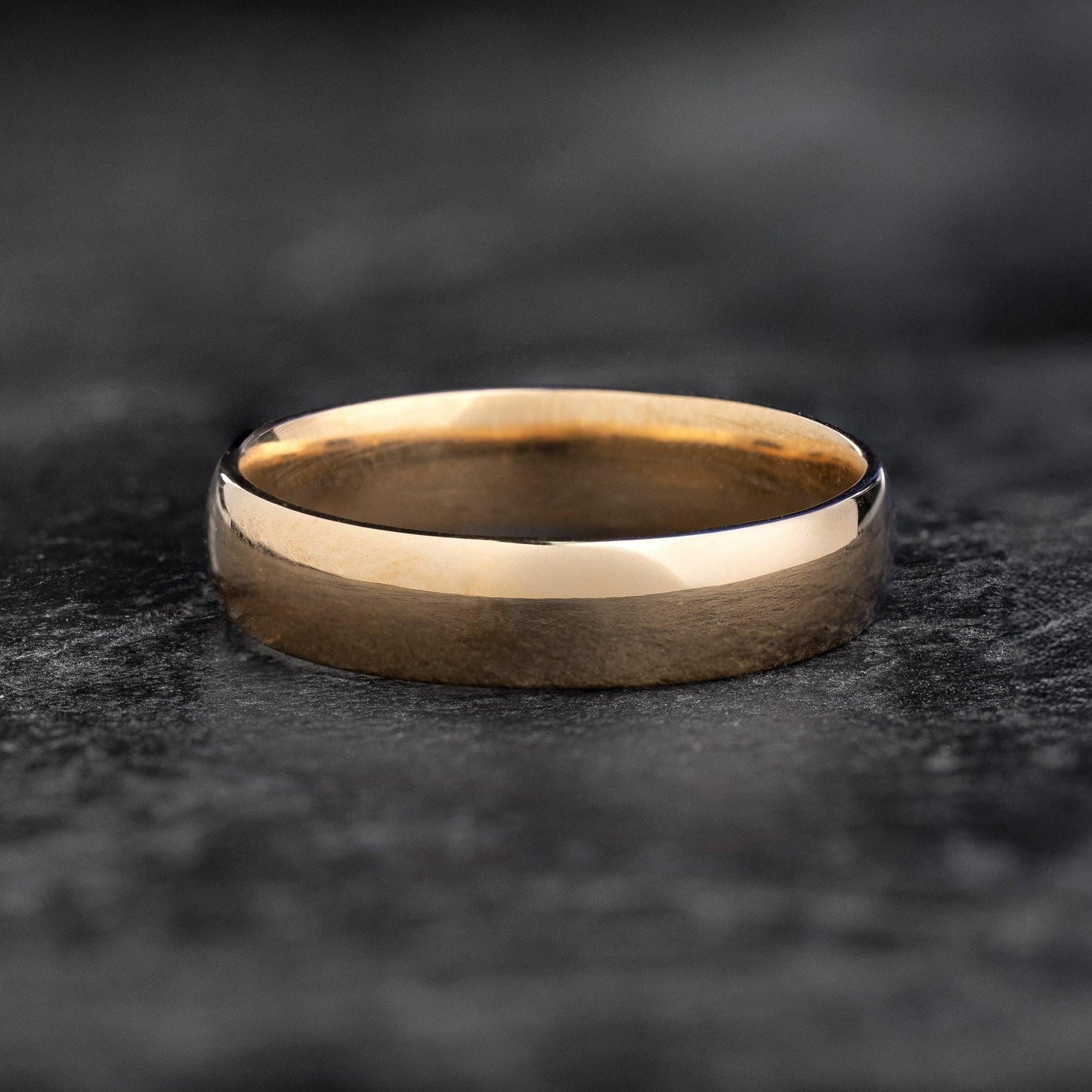Mirror Arc | 5MM Classic Polished Gold Men's Wedding Band