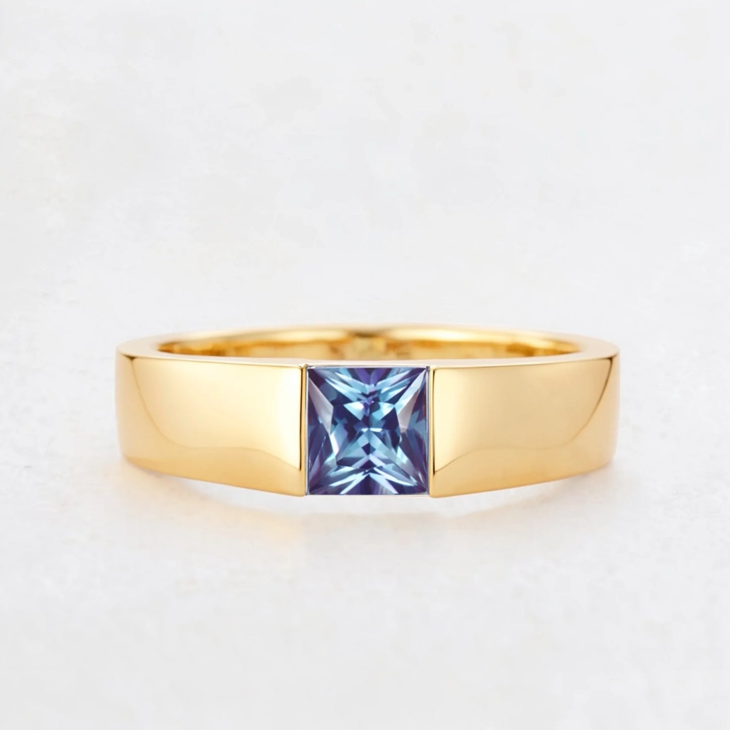 Orion's Mirage | Princess Alexandrite Men's Band