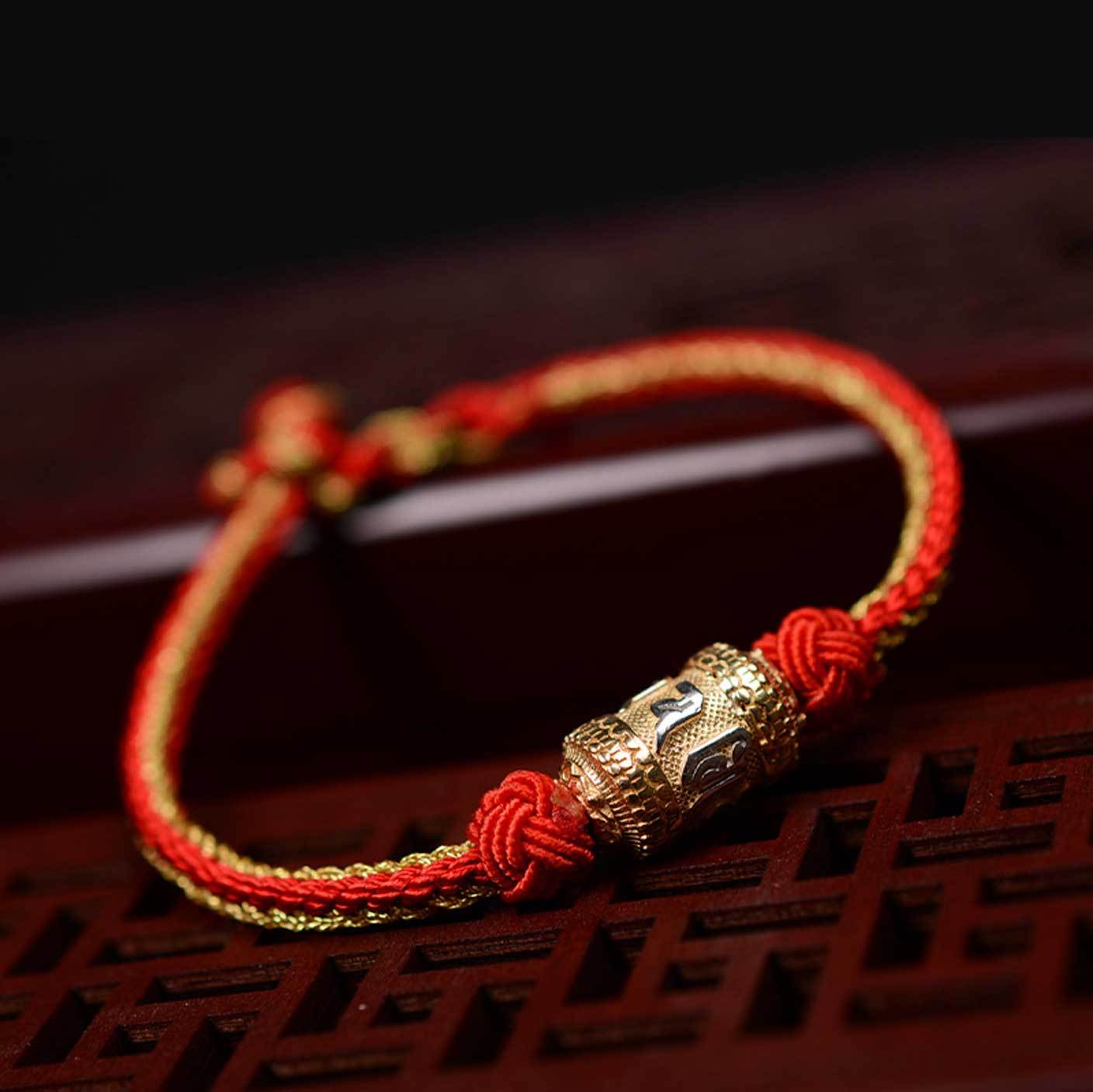 Lucky Red String Bracelet from Tibet