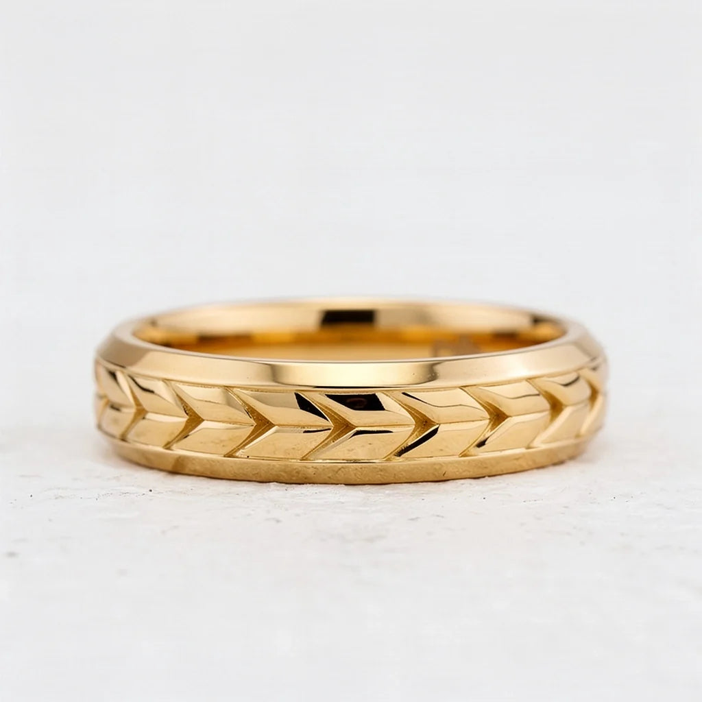 Wheat Circle | Polished Men’s Wedding Band