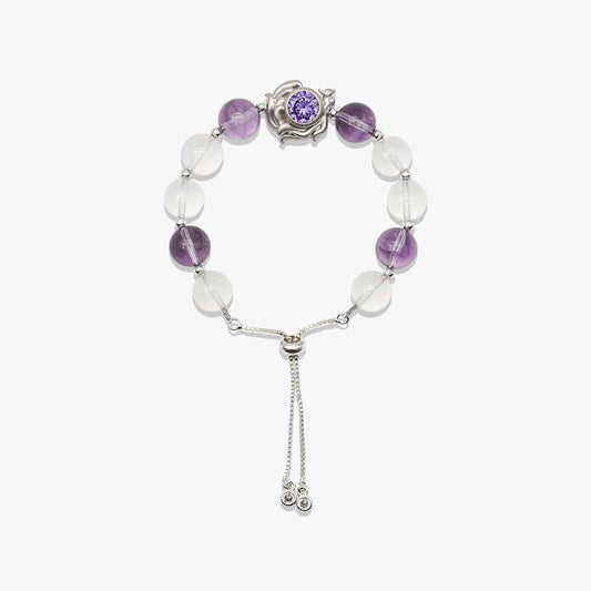 Celestial Moon Fox Guardian Bracelet - Moonstone Protection