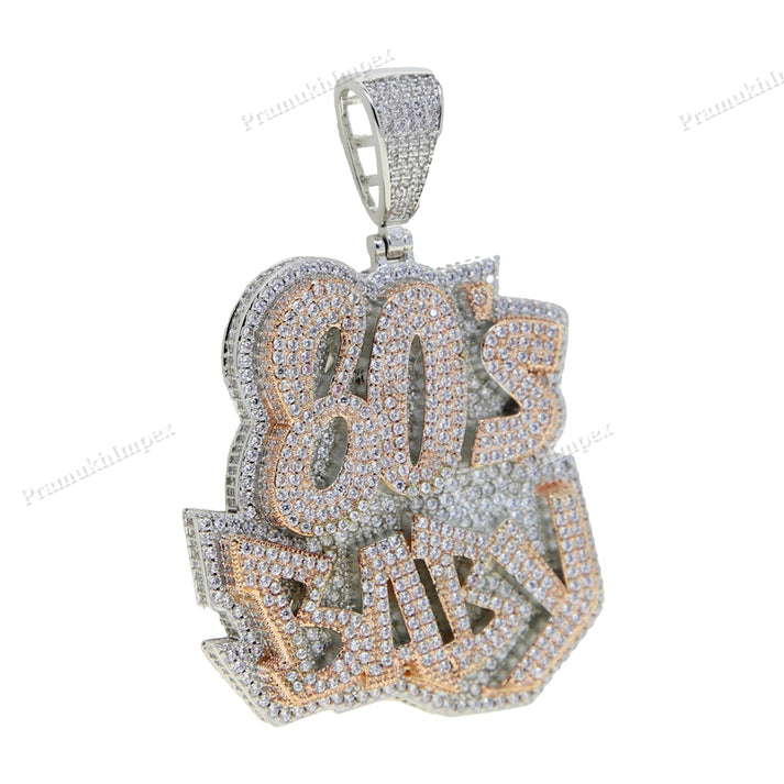 Sterling Silver Moissanite 80's Baby Pendant