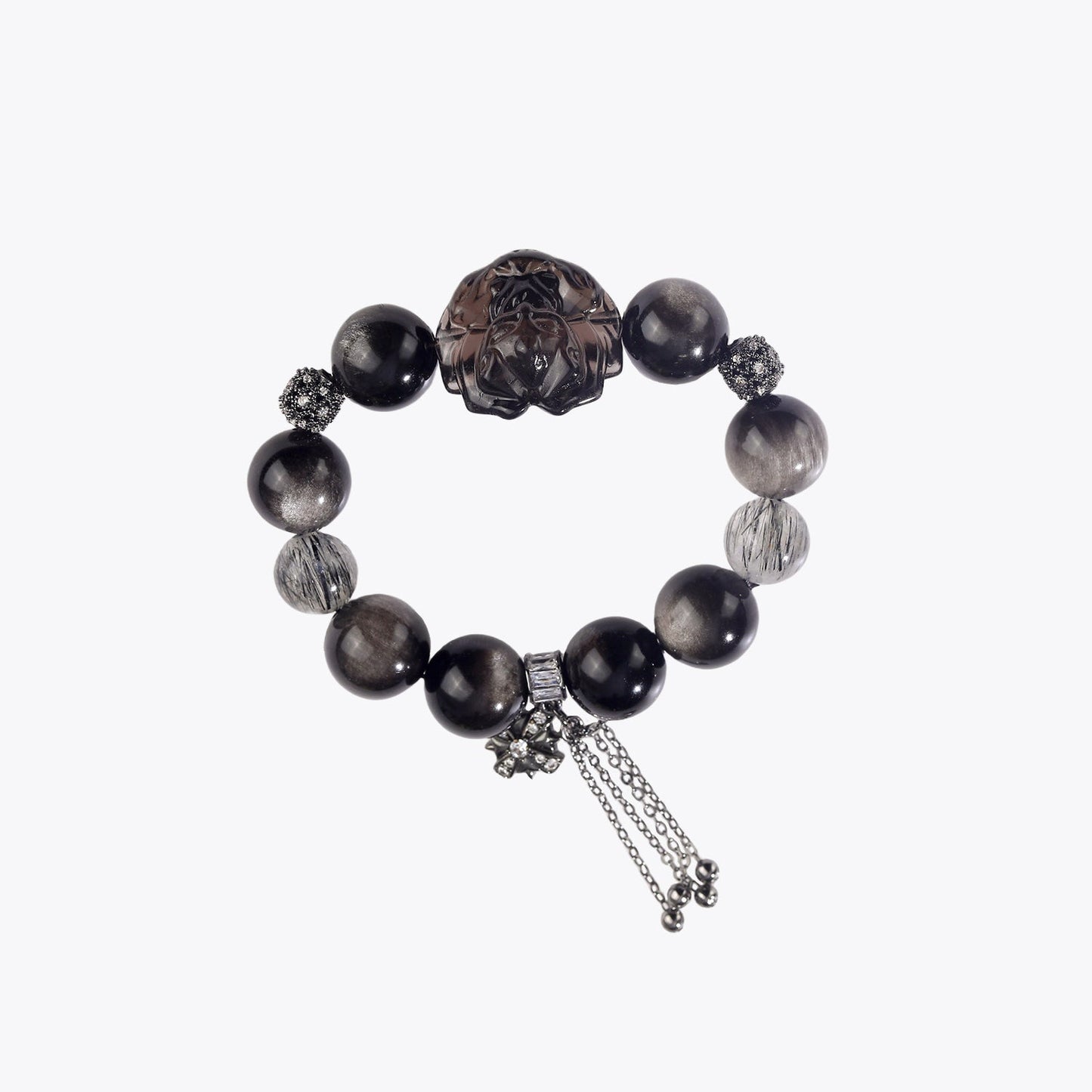 Mystic Fox Warrior Crystal Bracelet - Sacred Lotus Energy