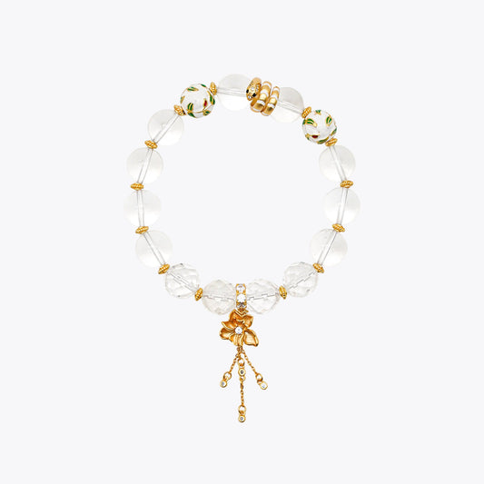 Fortune Serpent Bracelet - White Jade Transformation