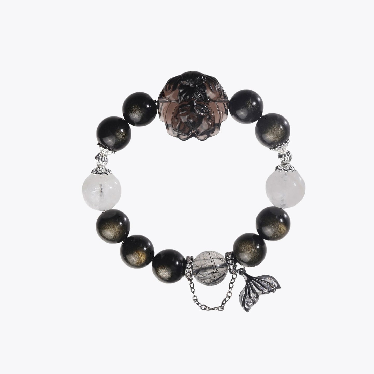 Mystic Lotus - Moonlight Guardian Crystal Bracelet