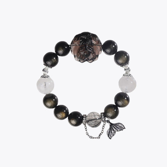 Mystic Lotus - Moonlight Guardian Crystal Bracelet