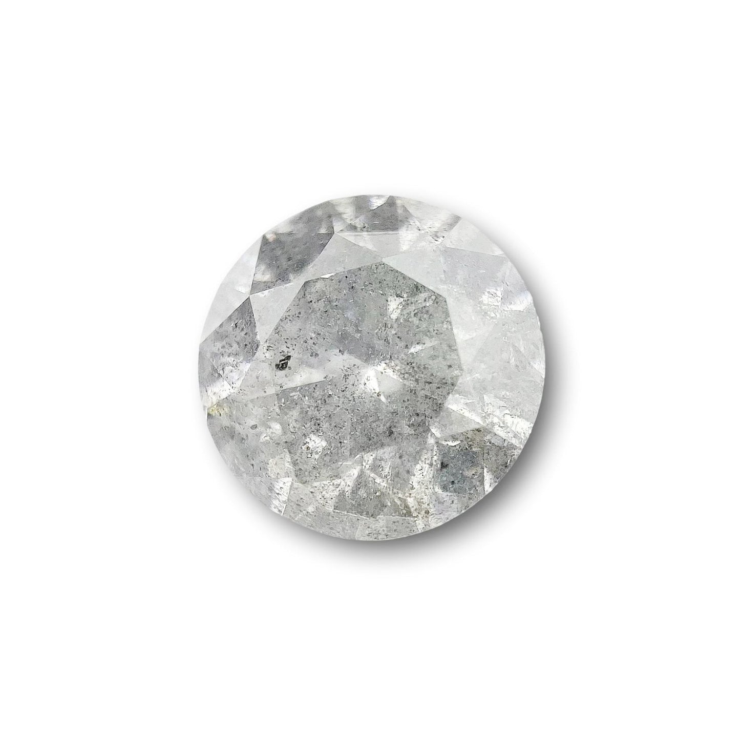 2.04ct | Salt & Pepper Round Shape Brilliant Cut Diamond