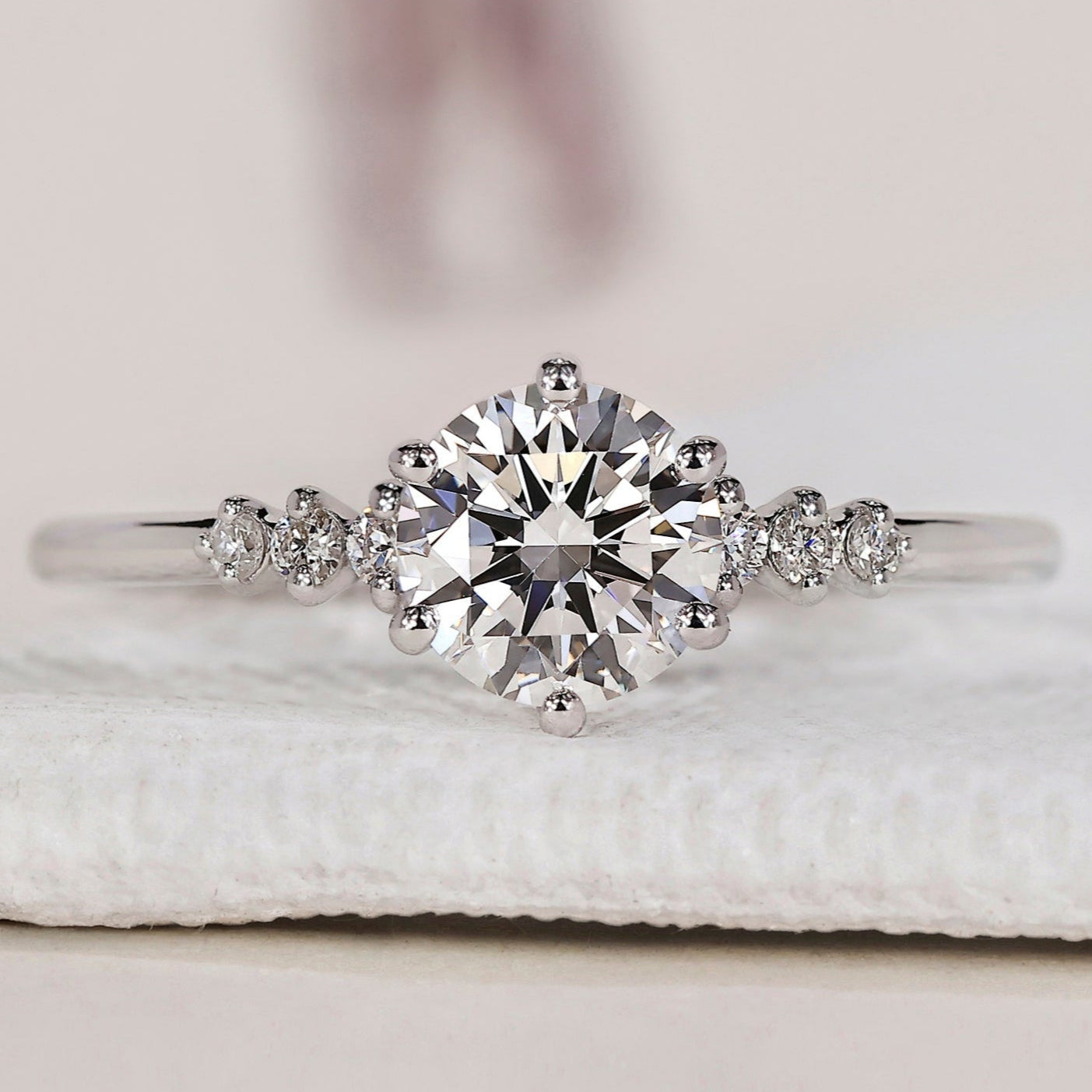 7 Stone Round Cut Diamond Ring