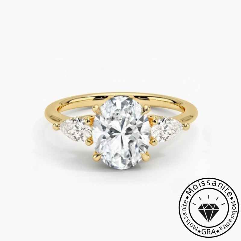 Solarii Moissanite 1.0ct Oval Cut Sterling Silver Engagement Ring