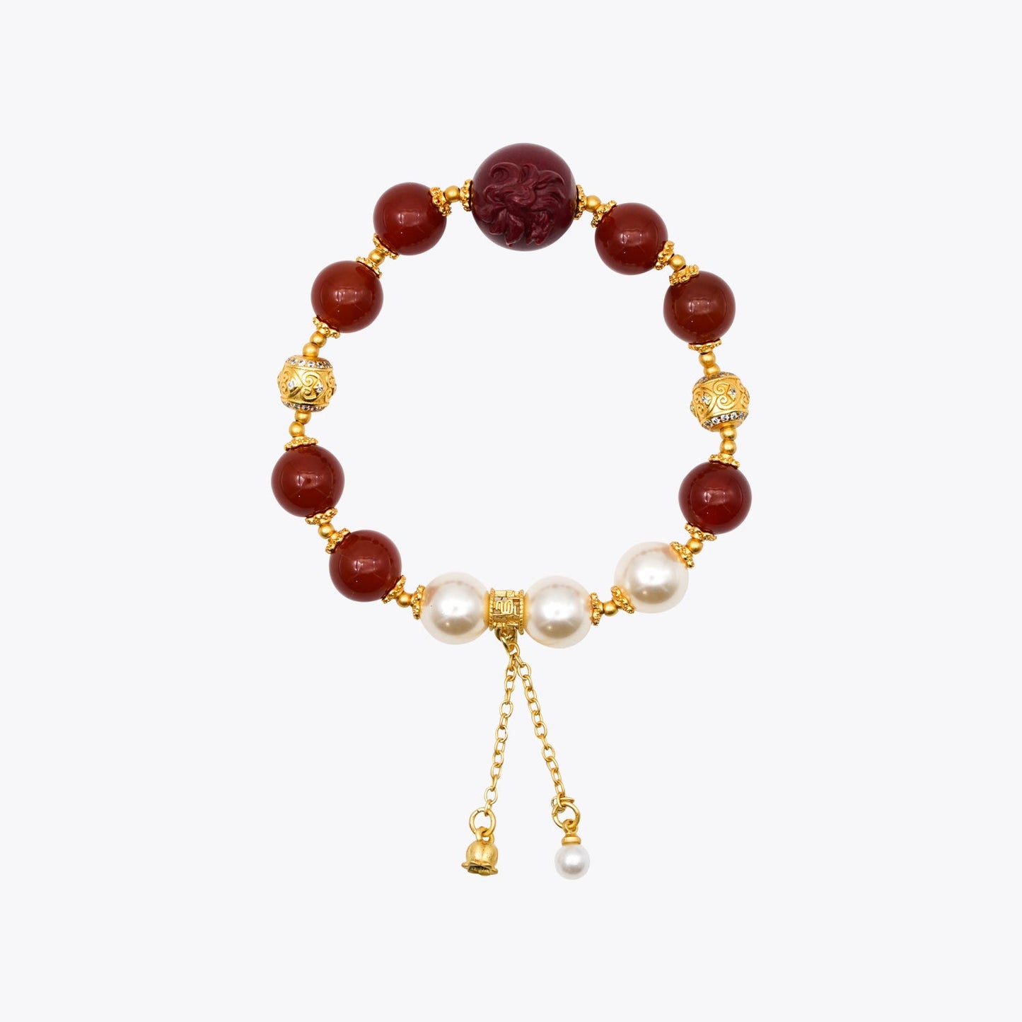Mystic Kitsune Spirit Pearl Crystal Bracelet (Enchanted Elixir)