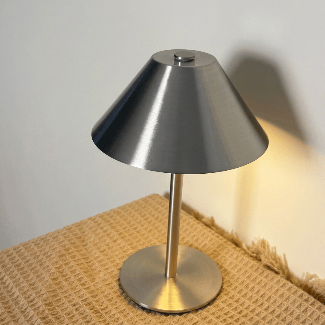 Cone Shade Rechargeable Touch Table Lamp