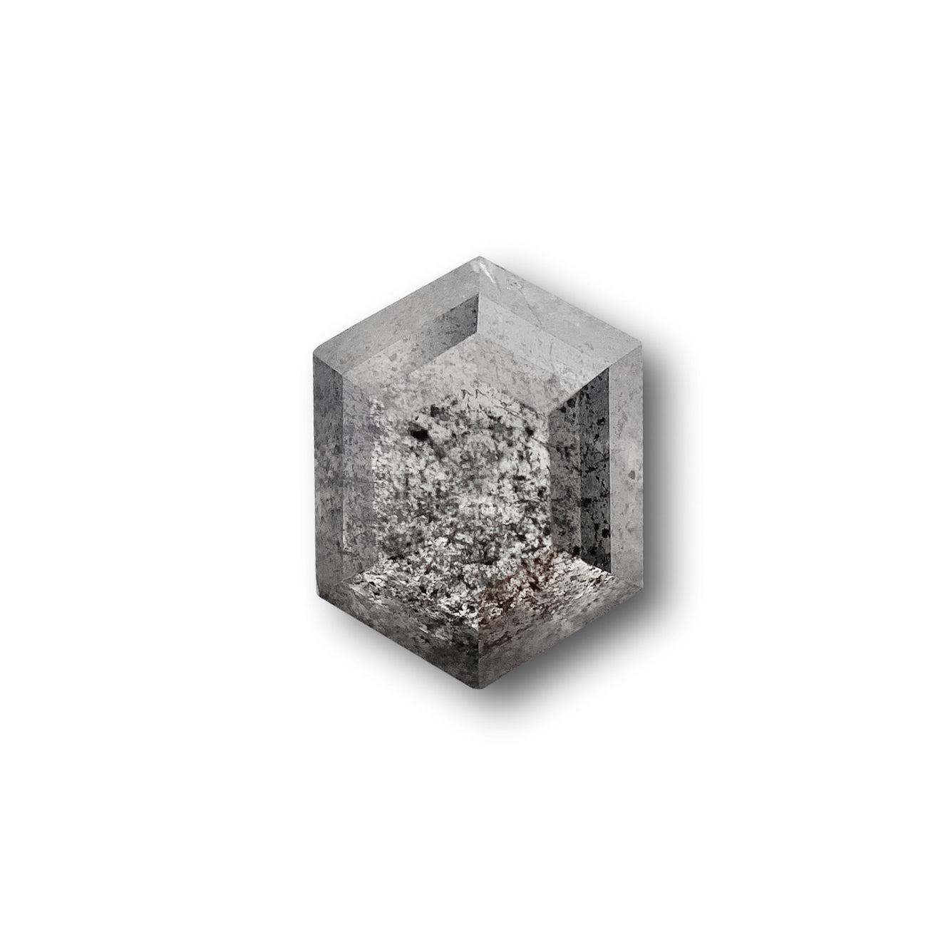 1.25ct | Salt & Pepper Hexagon Shape Rose Cut Diamond