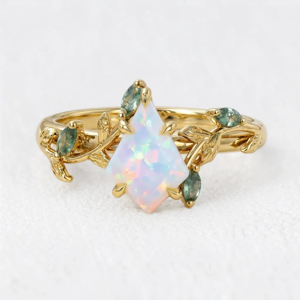 Seraphina’s Eden | Kite Opal Foliage Engagement Ring