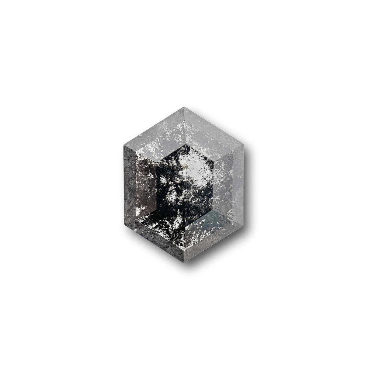 2.91ct | Salt & Pepper Hexagon Shape Step Cut Diamond