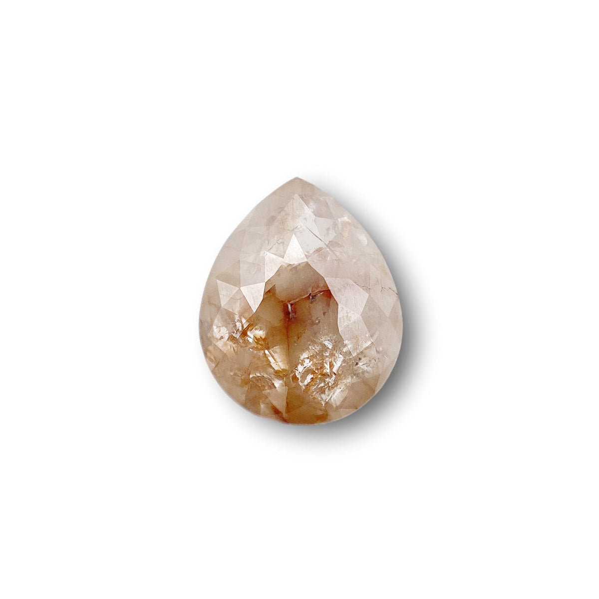 1.81ct | Rustic Whitish Red Pear Shape Rose Cut Diamond