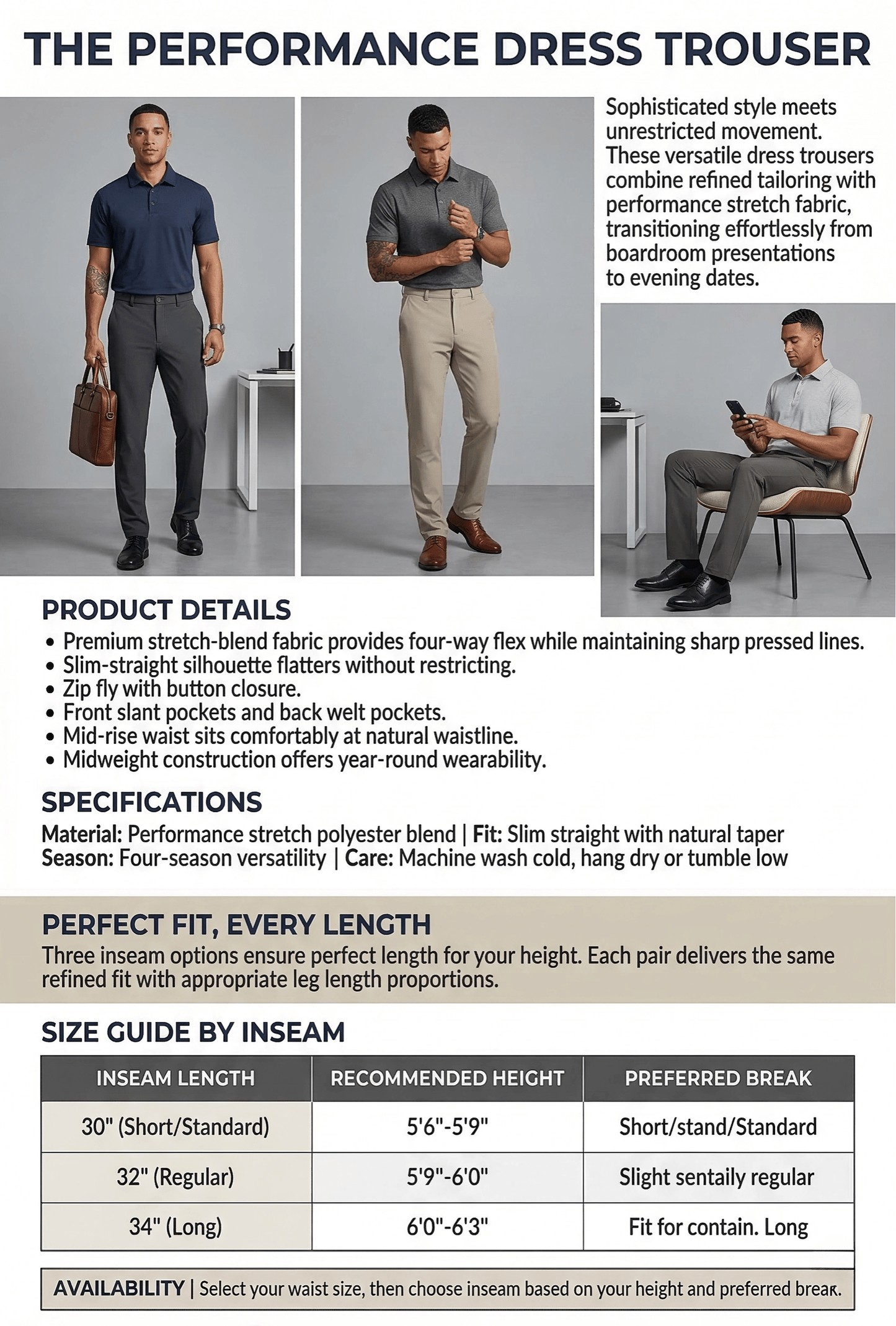 Performance Stretch Dress Trouser