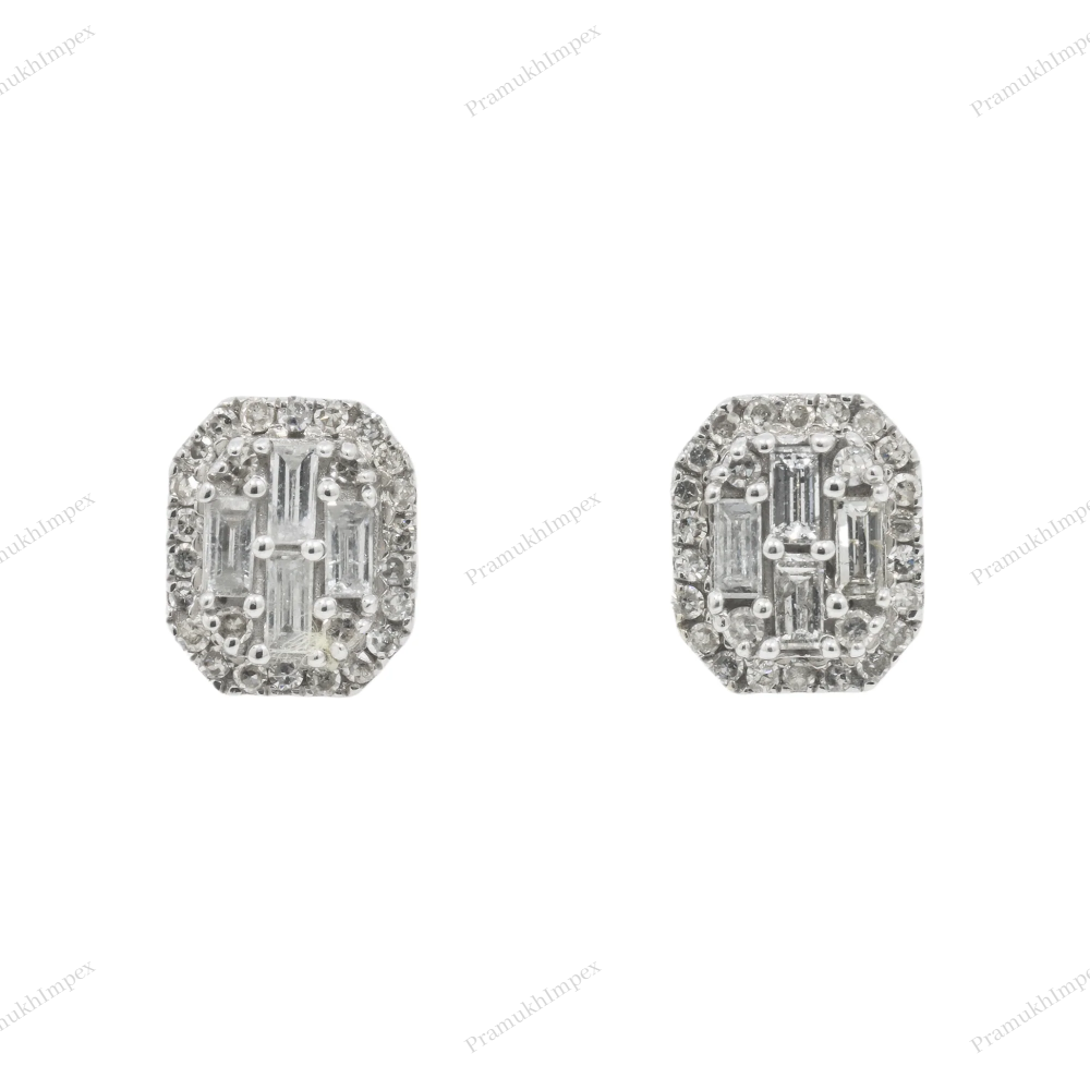 Elegant 925 Silver Moissanite Stud Earrings