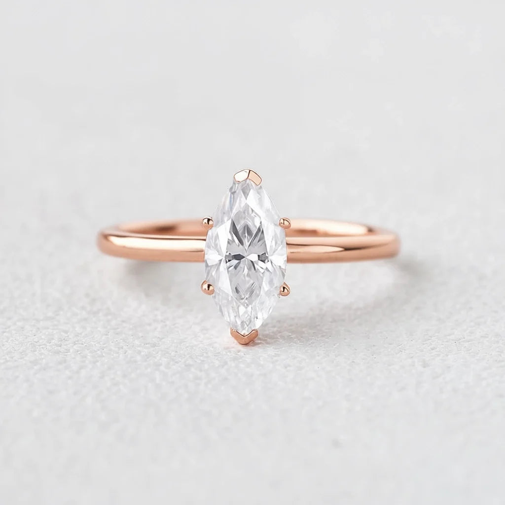 Grace’s Classic | 1.0CT Marquise Diamond Solitaire Engagement Ring