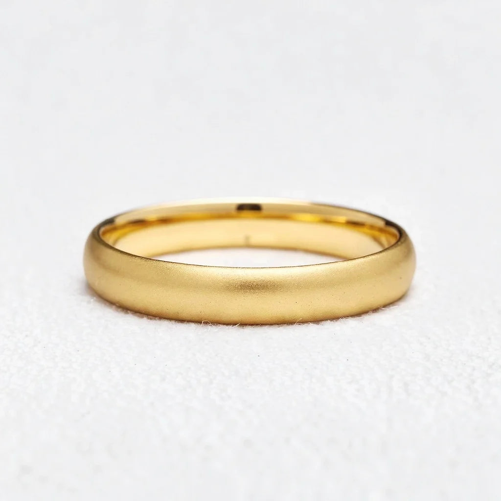 The Classic Arc Band | Satin-Finish Solid Gold