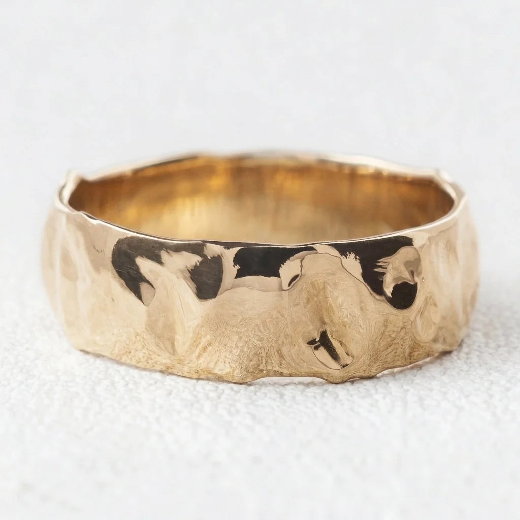 Titan Flow | Wide Liquid Gold Men’s Wedding Band