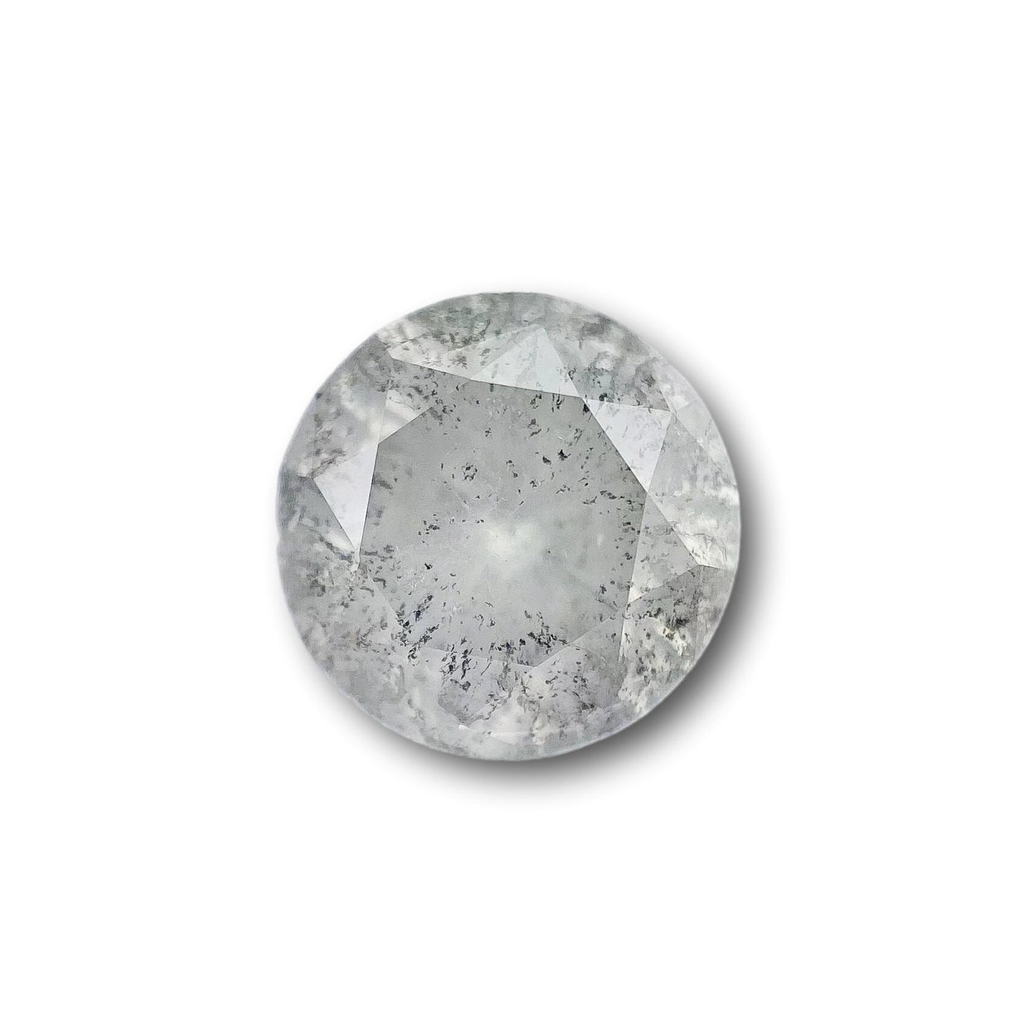 2.90ct | Salt & Pepper Round Shape Brilliant Cut Diamond