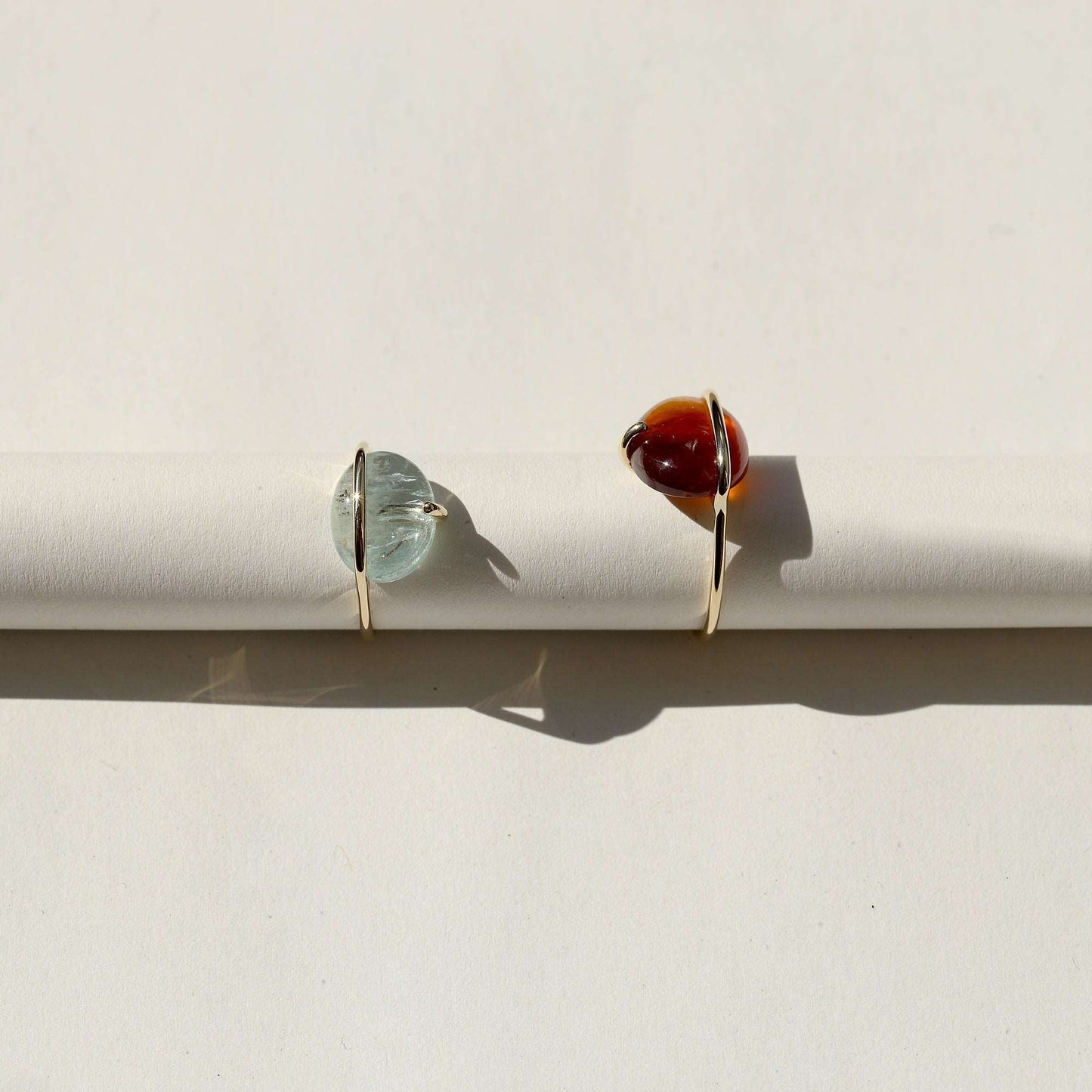 BANDED AQUAMARINE RING