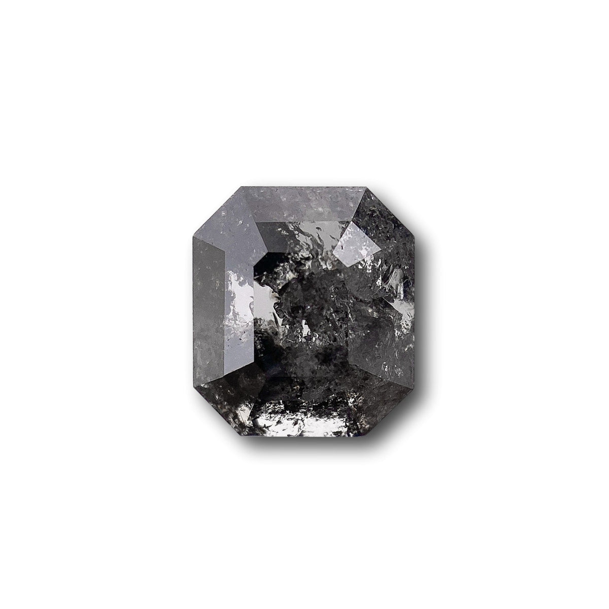 0.97ct | Salt & Pepper Asscher Shape Step Cut Diamond
