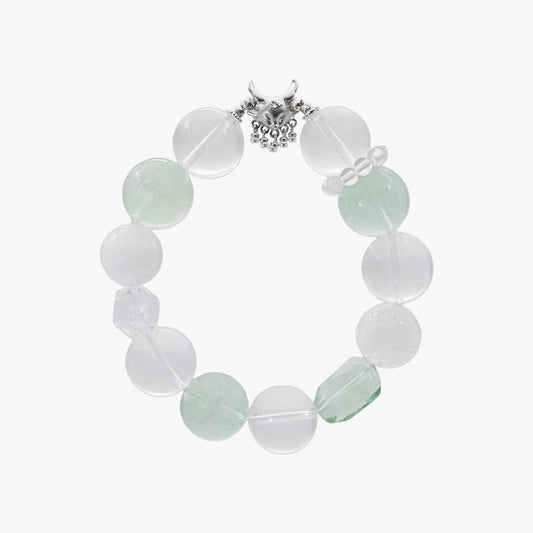 Nine-Tailed Pearl & Jade · Crystal Dew Bracelet