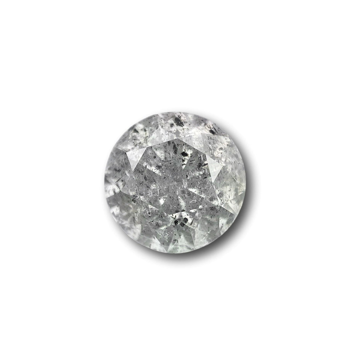 2.51ct | Salt & Pepper Round Shape Brilliant Cut Diamond