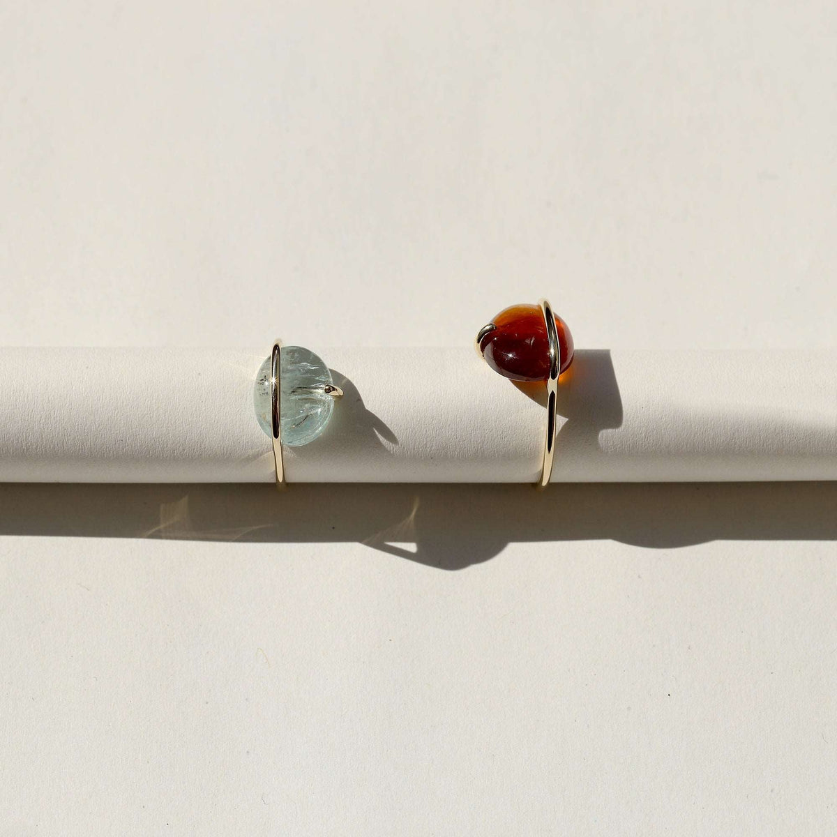 BANDED GARNET RING