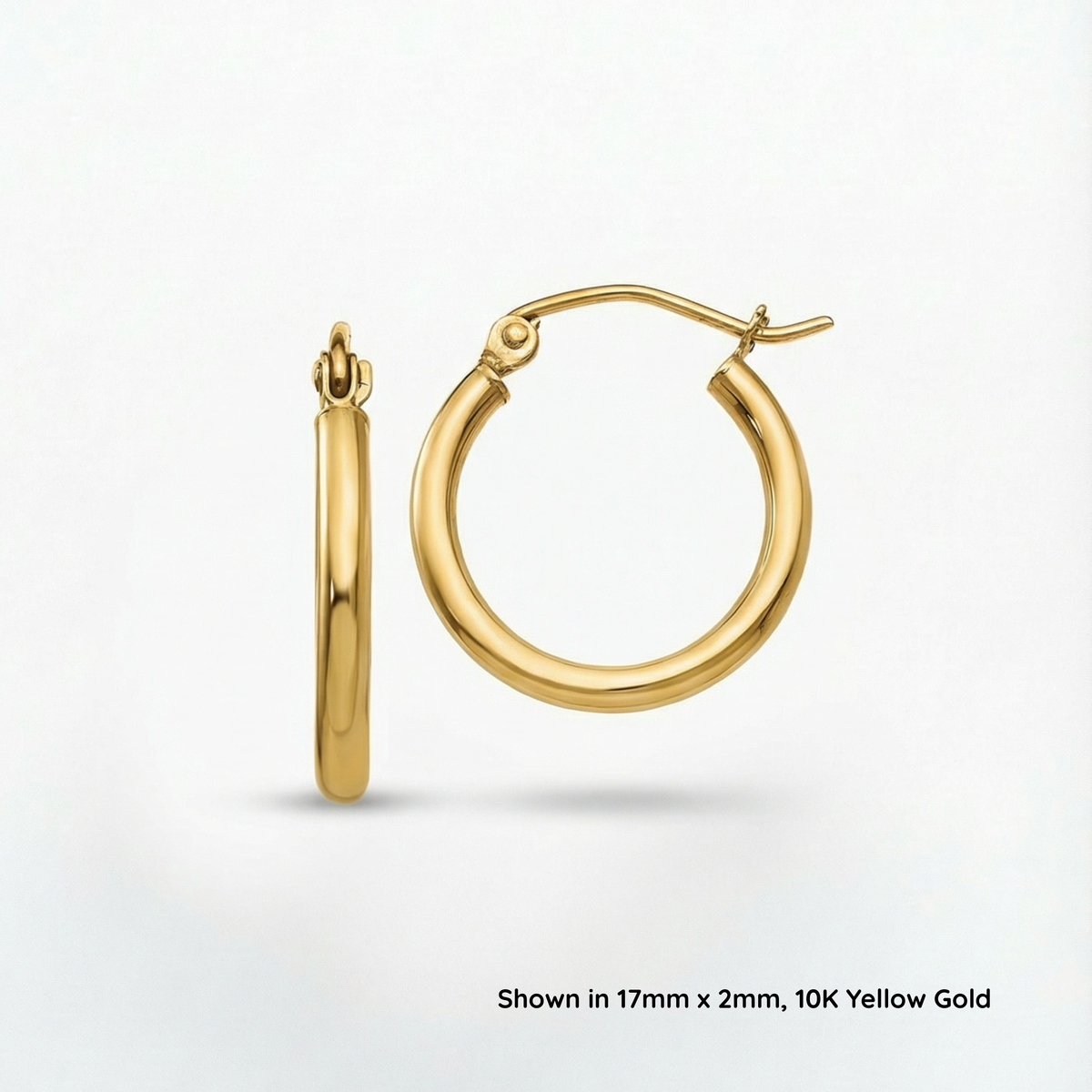 Classic Gold Hoop Earrings | 10K Yellow & White Gold